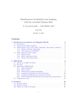 EKF-SLAM A Very Quick Guide