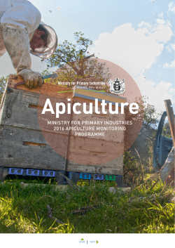 2016 Apiculture Monitoring Report