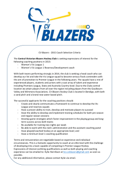 blazers flyer - Strathdale Hockey Club