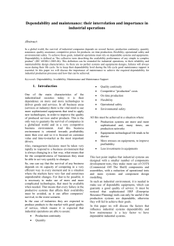 Dependability and maintenance: their interrelation and