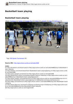 Basketball team playing - Faculty of Agriculture