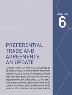 preferential trade and agreements: an update