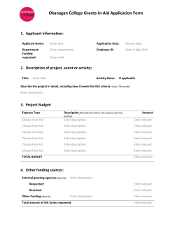 Grants-in-Aid Application Form