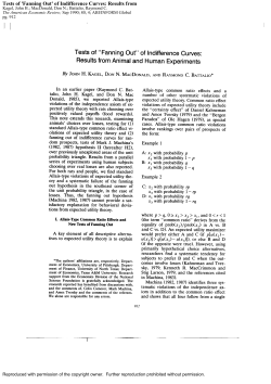 Tests of &ldquo;Fanning Out&rdquo; of Indifference Curves