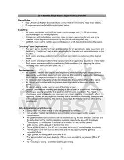 See Official Cal Ripken Baseball Rules