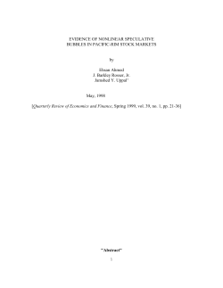 Evidence of Nonlinear Speculative Bubbles in Pacific