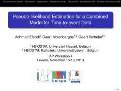 Pseudo-likelihood Estimation for a Combined Model for Time