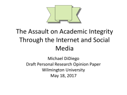 The Assault on Academic Integrity Through the Internet and Social