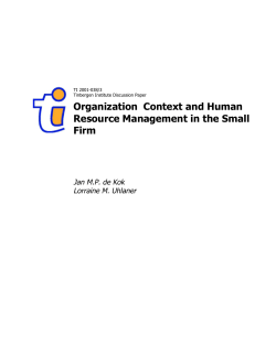 Organization Context and Human Resource