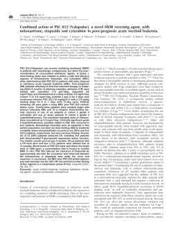 Combined action of PSC 833 (Valspodar), a novel MDR