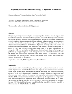 and music-therapy on depression in adolescents
