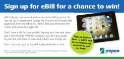 Sign up for eBill for a chance to win!