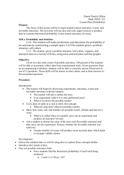 Probability Lesson Plan