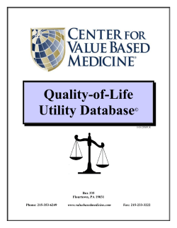 The Time Tradeoff Utility Analysis Database