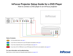 How to connect a DVD player to an InFocus projector