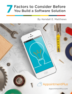 7 Factors to Consider Before Building a Software - Appointment-Plus