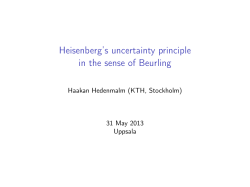 Heisenberg`s uncertainty principle in the sense of Beurling