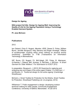 Design for Ageing Well - New Dynamics of Ageing