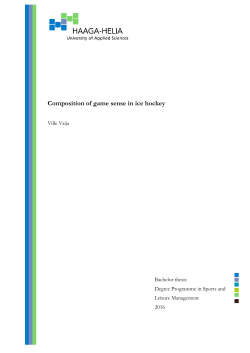 Composition of game sense in ice hockey