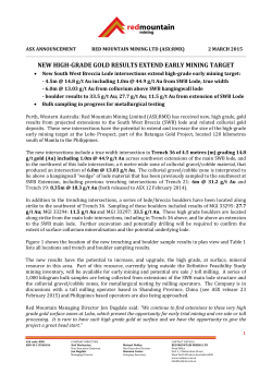 new high-grade gold results extend early mining target