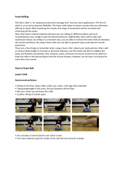 Foam Rolling How to Foam Roll Lower Limb