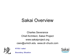 Sakai Overview - UM Personal World Wide Web Server