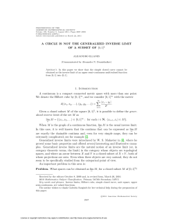 A CIRCLE IS NOT THE GENERALIZED INVERSE LIMIT OF A