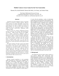 Mobile Context-Aware Game for the Next