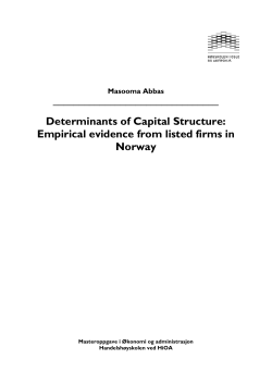 Determinants of Capital Structure: Empirical evidence