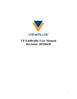 Congratulations on owning a ViewPlus EmBraille desktop embosser!