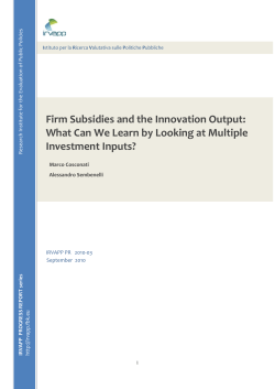 Firm Subsidies and the Innovation Output: What Can