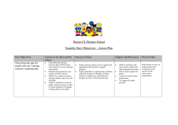 Equality Objective Action Plan