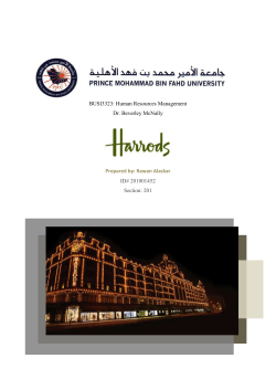 Q3: Analyze the methods by which Harrods ensures it recruits and