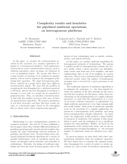 Complexity results and heuristics for pipelined multicast