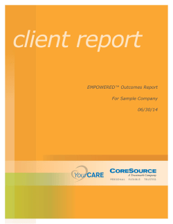 EMPOWERED&trade; Outcomes Report For Sample