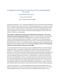 Low Egg Prices From Easter To Labor Day, Can The Cycle Be