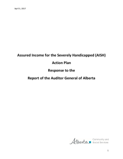 AISH Action Plan - Government of Alberta
