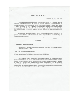 Draft Public Notice - cantonment board : chakrata