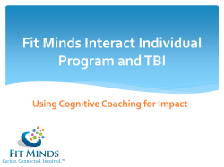 Fit Minds Interact Individual Program and TBI