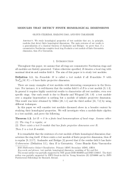 Modules that detect finite homological dimensions