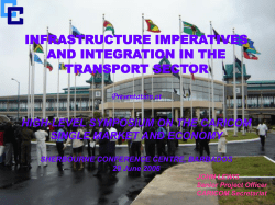 Infrastructure imperatives and integration in the transport sector / by