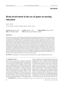 Brain involvement in the use of games in nursing