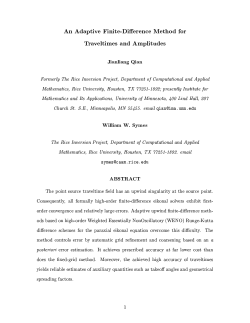 An Adaptive Finite-Di`erence Method for Traveltimes and Amplitudes