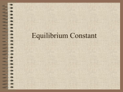 Equilibrium Constant
