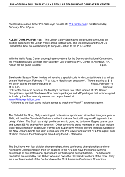 philadelphia soul to play july 9 regular season home
