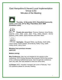 LIG - Hampshire Learning Disability Partnership Board