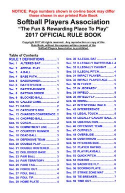 RULES! - Softball Players Association