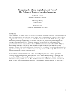 Competing for Global Capital or Local Voters