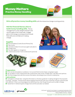 Money Matters - Little Brownie Bakers