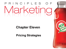 Pricing Strategies Chapter 11